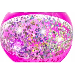 Piłka Plażowa Z Brokatem Rózowa 41cm Bestway 31050