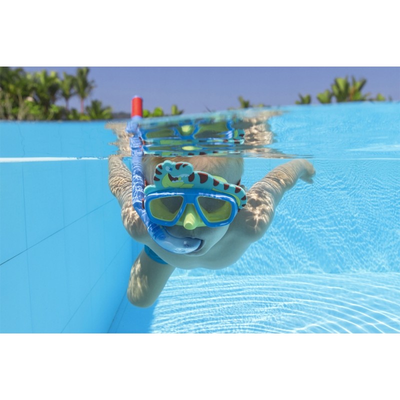 Maska Do Nurkowania Z Rurką Zwierzątka Niebieska Bestway 24059
