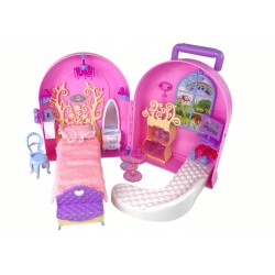 Rozkładany Duży Domek Dla Lalek Walizka Meble