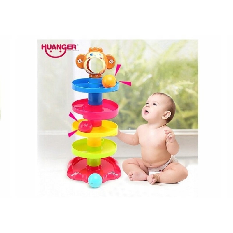 Sorter Edukacyjna Zjeżdżalnia z Małpką Dla Malucha