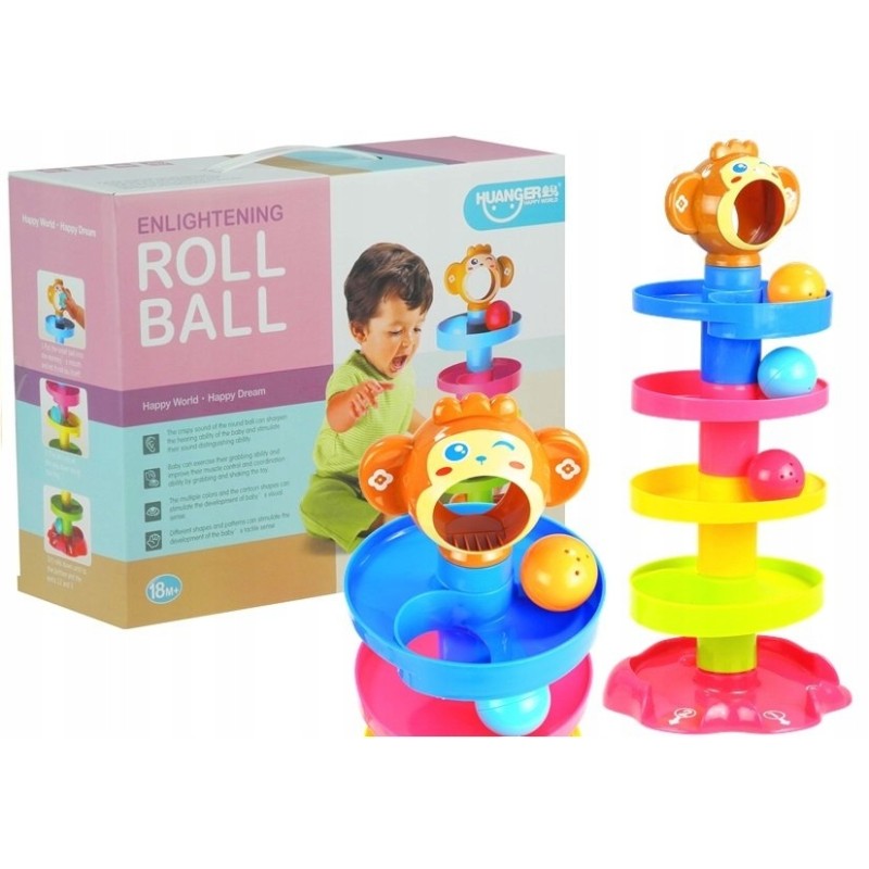 Sorter Edukacyjna Zjeżdżalnia z Małpką Dla Malucha