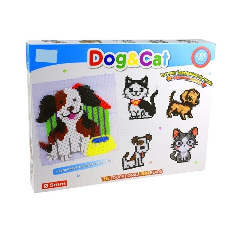 Zestaw Koralików do Tworzenia Mozaiki Pies i Kot
