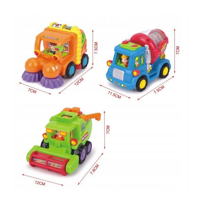 Auto Budowlane Śmieciarka Kombajn Ruchome Elementy