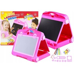 Tablica Na kredę Pisak + Pisaki Szblony 2w1