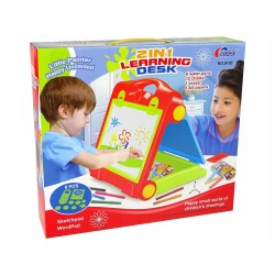 Tablica Składana w Walizkę Dwustronna 2w1 Na Kredę