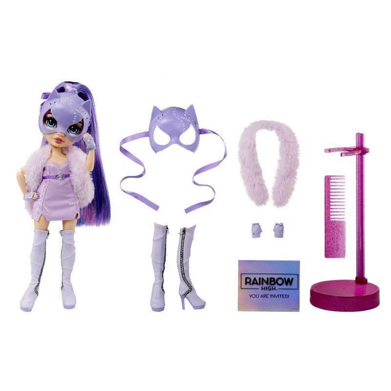 PROMO MGA Lalka Rainbow High Fall Theme VC Violett Willow Kostium balowy p3