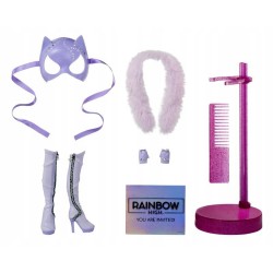 PROMO MGA Lalka Rainbow High Fall Theme VC Violett Willow Kostium balowy p3