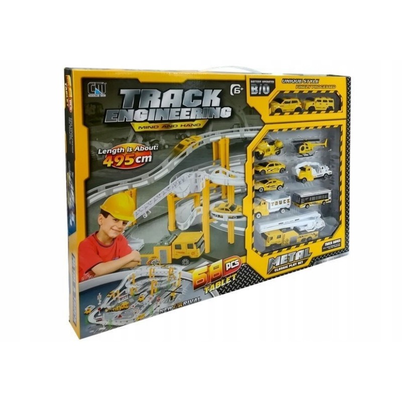 Tor Samochodowy Rail Racing Metalowe Autka 12km/h