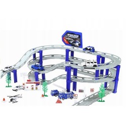 Duży Tor Samochodowy Policja 10 pojazdów 495cm