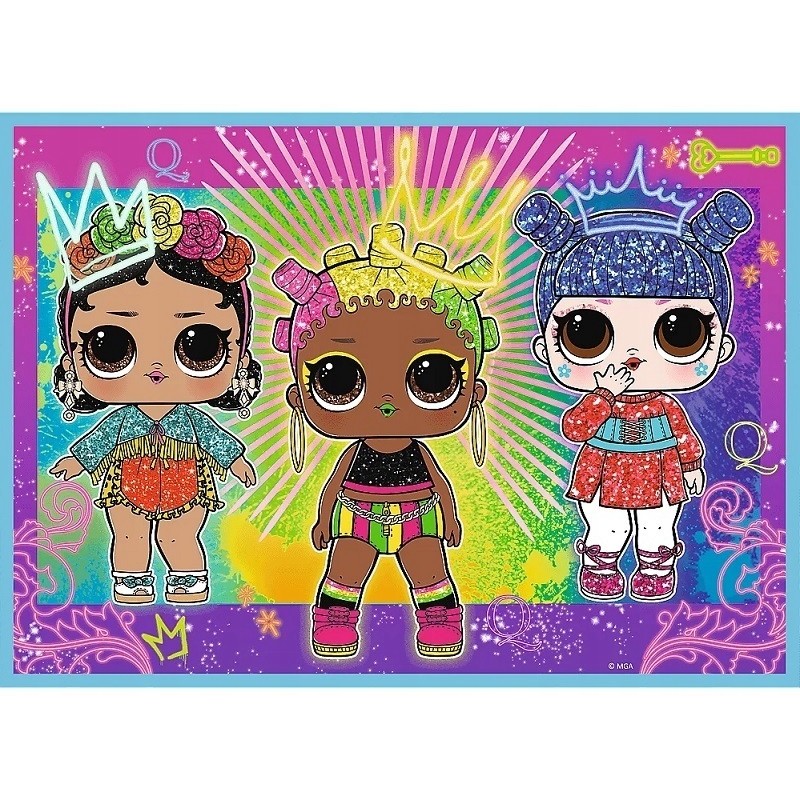 Puzzle 4w1 Poznaj laleczki. LOL Surprise! MGA 34613 Trefl