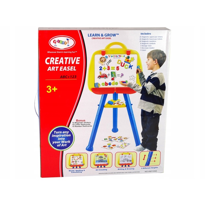 Tablica Magnetyczna Stojąca Pisak Magnes Niebieska