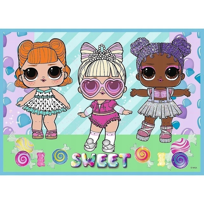 Puzzle 4w1 Poznaj laleczki. LOL Surprise! MGA 34613 Trefl