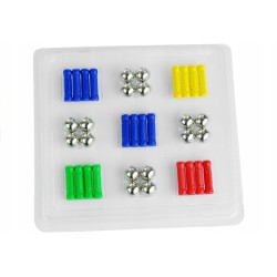 Klocki Magnetyczne Magnastix Patyczki Kulki Kolorowe 60el