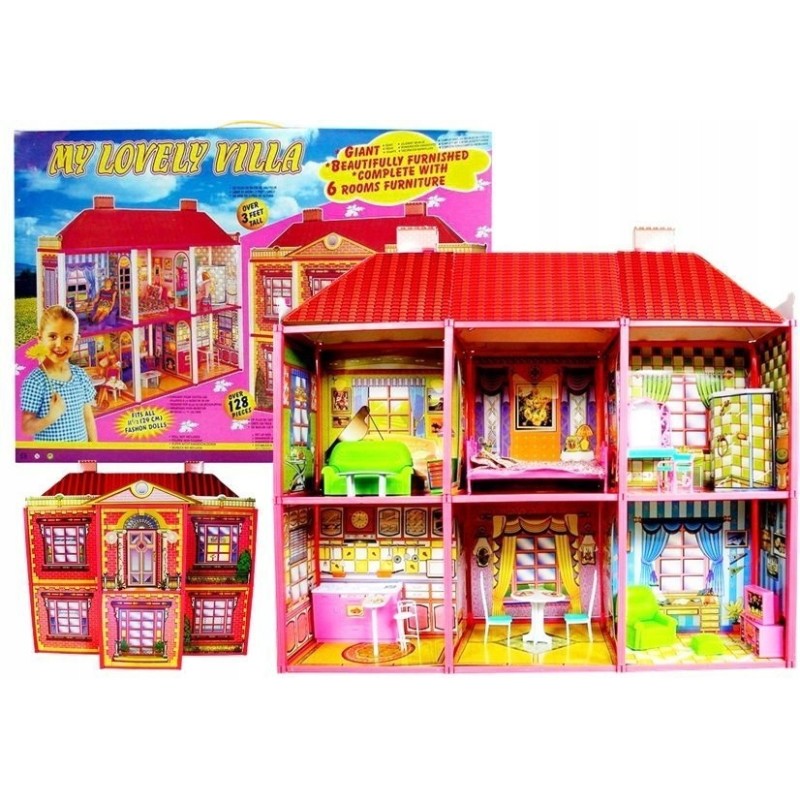 Domek dla Lalek Ogromna Willa z Meblami