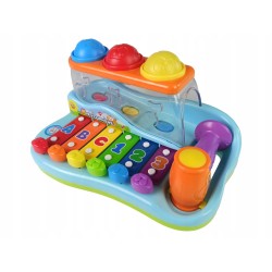 Edukacyjne Cymbałki Dla Malucha Młoteczek 6 Tonów Niebieskie