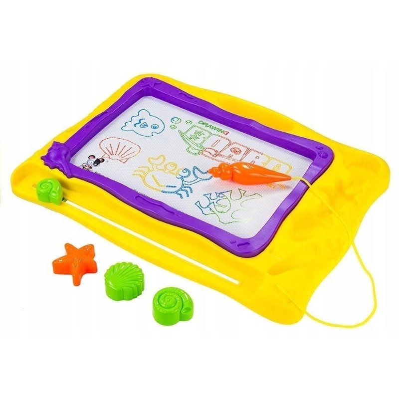 Tablica Znikopis Morski + 3 Pieczątki Kolorowe Tło