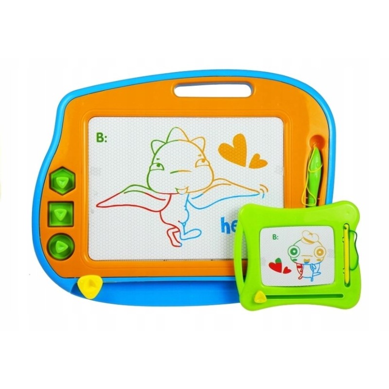 Znikopis Tablica Magnetyczna 2w1 Mała i Duża 3 Pieczątki