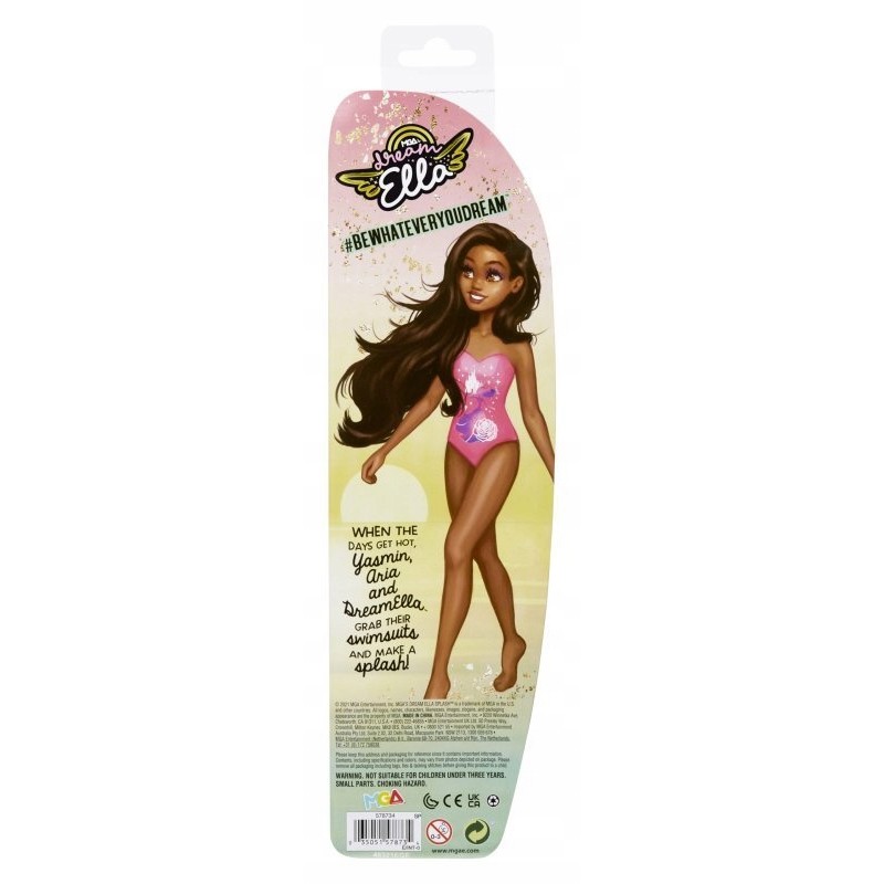 MGA Dream Lalka pływająca Ella Splash Swim Doll Dream Yasmin (Pink) 578734