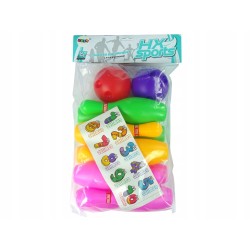 Kolorowy Zestaw do Gry w Kręgle 10 Kręgli 2 Kule