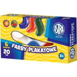Farby plakatowe 6kol 20ml ASTRA p6