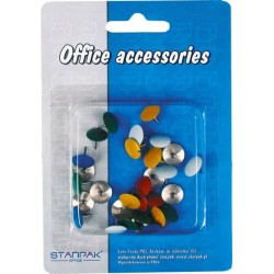 Pinezki kolorowe blister 30szt. STARPAK