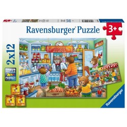 Puzzle 2x12el W supermarkecie 050765 RAVENSBURGER p12
