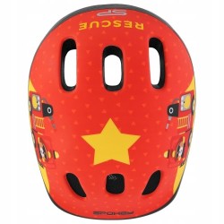 Kask rowerowy dziecięcy M 52-56cm FUN RESCUE Straż czerwony 941014 SPOKEY