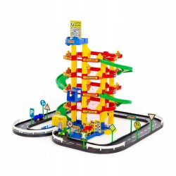 Polesie 38104 Parking garaż pięciopoziomowy z drogą i samochodami