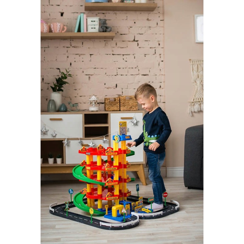 Polesie 38104 Parking garaż pięciopoziomowy z drogą i samochodami