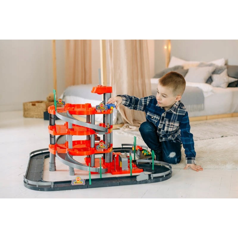 Wader-Polesie 44723 Parking 4 - poziomowy z drogą i samochodami