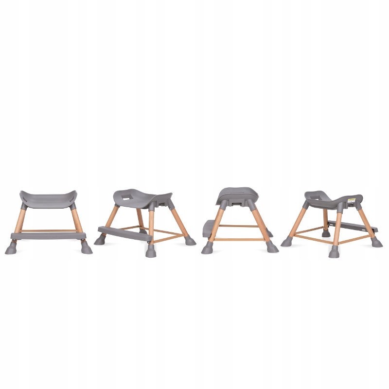 Krzesełko do karmienia EATAN WOOD szare KIDWELL