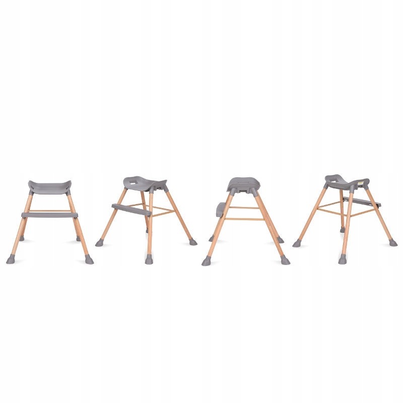 Krzesełko do karmienia EATAN WOOD szare KIDWELL