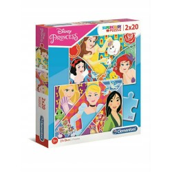 Clementoni Puzzle 2x20el Princess Księżniczki 24766
