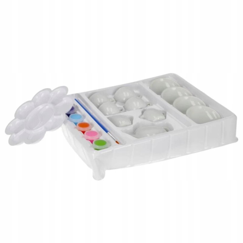 ZESTAW DO HERBATY FILIŻANKI DO MALOWANIA OWADY FIGURKI GIPSOWE GIPS XXL