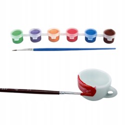 ZESTAW DO HERBATY DO MALOWANIA FILIŻANKI FIGURKI GIPSOWE GIPS FARBKI XXL