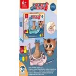 KOŁO GARNCARSKIE ZESTAW Z GLINĄ FARBAMI KREATYWNY