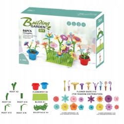 DUŻY ZESTAW OGRODNIKA KLOCKI KWIATKI KREATYWNY DONICZKI STWÓRZ WŁASNY OGRÓD