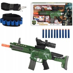 DUŻY ZESTAW WOJSKOWY BROŃ KARABIN 50 cm PISTOLET NABOJE PAS ZABAWA W ARMIE