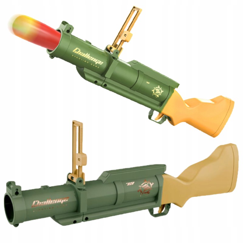 ZESTAW DUŻA WYRZUTNIA RAKIET LORNETKA WOJSKO