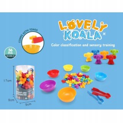 ZESTAW DO NAUKI LICZENIA I KOLORÓW GRA MONTESSORI