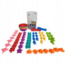 ZESTAW DO NAUKI LICZENIA I KOLORÓW GRA MONTESSORI