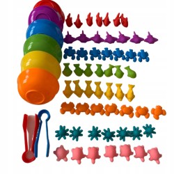 ZESTAW DO NAUKI LICZENIA I KOLORÓW GRA MONTESSORI