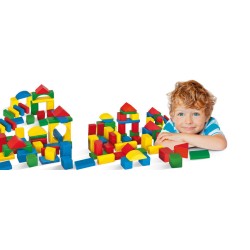 Kolorowe klocki w wiaderku 100 elementów 0171 Eichhorn