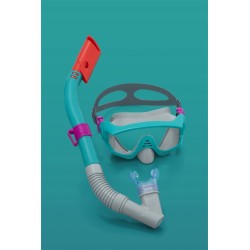 Zestaw Do Nurkowania Maska, Rurka, Płetwy Niebieski Bestway 25020