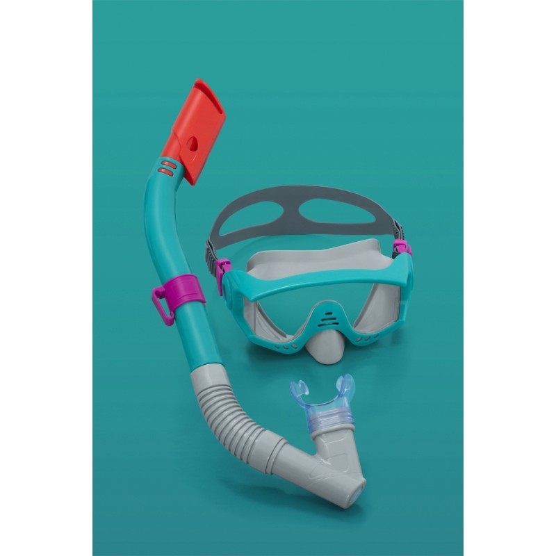 Zestaw Do Nurkowania Maska, Rurka, Płetwy Niebieski Bestway 25020